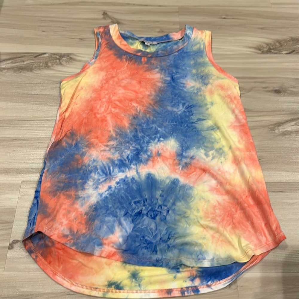 White Birch tie dye tank - small
